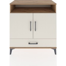 Dienni Hyperion Şifonyer 4 Raflı Tek Çekmeceli 2 Kapaklı 88X44X96 Çam-Aytaşı