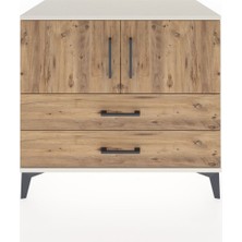 Dienni Hyperion Şifonyer 2 Raflı 2 Çekmeceli 2 Kapaklı 88X44X80 Aytaşı-Çam