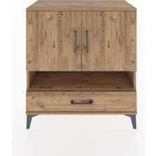 Dienni Hyperion Şifonyer 2 Raflı Tek Çekmeceli 2 Kapaklı 88X44X96 Çam-Çam
