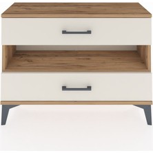 Dienni Arges Şifonyer Tek Raflı 2 Çekmeceli 88X30X64 Çam-Aytaşı