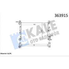 Kale Xmpdby Motor Su Radyatörü Fiat Egea 15 1.3d Mtj 1.4 Mekanik Ac 622X414X23 Brazing Versiyonu Kl 348440