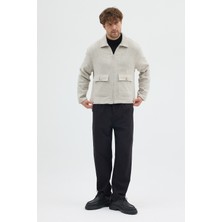 Steppe Rider Erkek Oversize Pamuk Melanjlı Kalın Kışlık Ceket Gömlek - Dayanıklı Cepli Overshirt