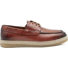 Hakiki Antik Deri Kauçuk Taban Bağcıklı Model Erkek Ayakkabı - Tuna 4157