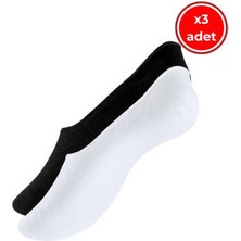 Meristanbul 6'lı Unisex  Babet Çorap, 35-38, %80 Pamuk, Siyah- Beyaz