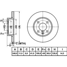 MGA 50163 Fren Diski On 569020 (2 Adet Fiyatıdır)
