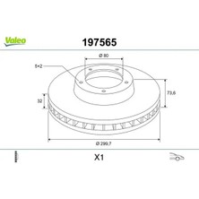Valeo 197565 Fren Diski On 1607872380 1612435380 1612435480 (2 Adet Fiyatıdır)