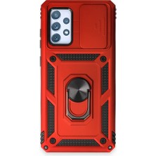 Techno Guru Samsung Galaxy A72 Kılıf Kamera Koruma Sürgülü Şık Pars Tank Sert Silikon Kapak