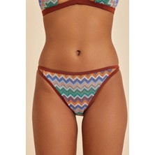 Amarelle Hawaii Mocha Zikzak Desenli Slip Bikini Alt
