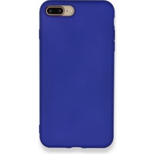 Techno Guru iPhone 7 Plus Kılıf Içi Kadife Kaplı Nano Silikon Kapak - Lacivert