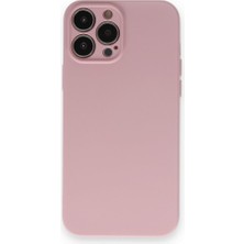 Techno Guru iPhone 13 Pro Kılıf Içi Kadife Kaplı Nano Silikon Kapak - Pembe
