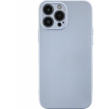 Techno Guru iPhone 13 Pro Kılıf Içi Kadife Kaplı Nano Silikon Kapak - Sky Blue