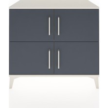 Dienni Hyperion Şifonyer Tek Raflı 4 Kapaklı 88X44X80 Aytaşı-Antrasit