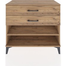 Dienni Hyperion Şifonyer Tek Raflı 2 Çekmeceli 88X44X80 Çam-Çam