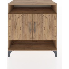 Dienni Hyperion Şifonyer 4 Raflı 2 Kapaklı 88X44X96 Çam-Çam