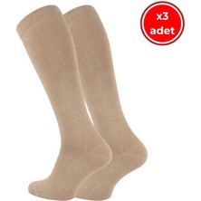 Meristanbul Seyahat Çorabı, 3 Adet, 39-42, %65 Pamuklu Çorap, Bej