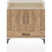 Dienni Arges Şifonyer 3 Raflı Tek Çekmeceli 2 Kapaklı 88X30X96 Aytaşı-Çam