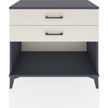 Dienni Hyperion Şifonyer 2 Çekmeceli 88X44X80 Antrasit-Aytaşı