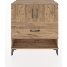 Dienni Hyperion Şifonyer 2 Raflı Tek Çekmeceli 2 Kapaklı 88X44X96 Çam-Çam