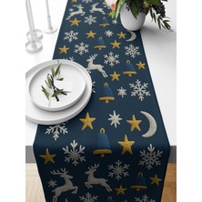 Bertille Home Yılbaşı Serisi 140X40 cm Dijital Baskılı Runner (Christmas Noel)