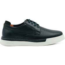 Tuna Hakiki Deri Lacivert Casual Spor Erkek Ayakkabı - Eva Taban 253250