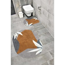 Home Su Emici Yumuşak Kaymaz Taban Sünger Dolgulu Yıkanabilir Dekoratif Banyo Paspası TAKIMI-1134