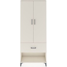 Dienni Arges Dolap 3 Raflı Tek Çekmeceli 2 Kapaklı 88X30X221 Aytaşı-Aytaşı