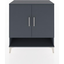 Dienni Hyperion Şifonyer 2 Raflı 2 Kapaklı 88X44X96 Antrasit-Antrasit