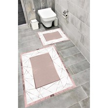Home Su Emici Yumuşak Kaymaz Taban Sünger Dolgulu Yıkanabilir Dekoratif Banyo Paspası Takımı EHL44