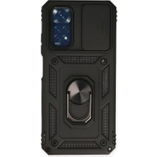 Royal Case Redmi Note 11 Kılıf Tam Koruma Sağlayan Kamera Sürgülü Sert Silikon Kapak Ryc/pars Yüzüklü
