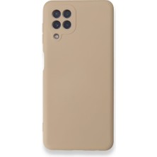 Samsung Galaxy M32 Kılıf Içi Kadife Kaplı Nano Silikon Kapak - Pudra