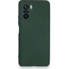 Poco F3 Kılıf Içi Kadife Kaplı Nano Silikon Kapak - Koyu Yeşil