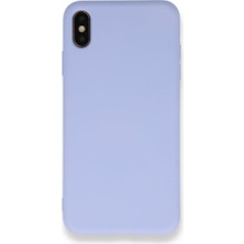 Techno Guru iPhone Xs Max Kılıf Içi Kadife Kaplı Nano Silikon Kapak - Lila