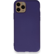Techno Guru iPhone 11 Pro Kılıf Içi Kadife Kaplı Nano Silikon Kapak - Mor