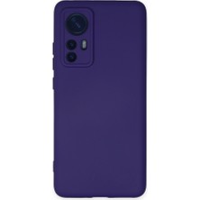 Techno Guru Xiaomi Mi 12 Kılıf Içi Kadife Kaplı Nano Silikon Kapak - Mor