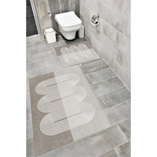 Home Su Emici Yumuşak Kaymaz Taban Sünger Dolgulu Yıkanabilir Dekoratif Banyo Paspası TAKIMI-1016