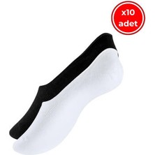 Meristanbul 6'lı Unisex Babet Çorap, 43-46, %80 Pamuk, Siyah- Beyaz