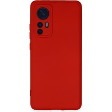 Techno Guru Xiaomi Mi 12 Kılıf Içi Kadife Kaplı Nano Silikon Kapak - Kırmızı