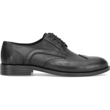 Ayakkabı Fuarı Elit TNHSY315 Erkek Hakiki Deri Klasik Ayakkabı Siyah