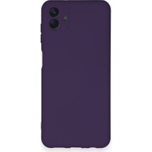 Techno Guru Samsung Galaxy A04 Kılıf Içi Kadife Kaplı Nano Silikon Kapak - Mor