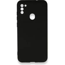 Techno Guru Samsung Galaxy A11 Kılıf Içi Kadife Kaplı Nano Silikon Kapak - Siyah