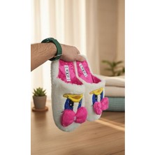 Slipcat Sevimli Fiyonklu Duffy Ördek Figürlü Nakış Işlemeli Ses Yapmaz Kaymaz Tabanlı Ev Terliği