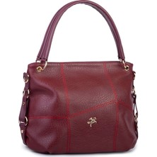  Nas Bag Kadın  Salaş Omuz Çantası Bordo Victoria