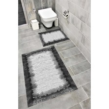 Home Su Emici Yumuşak Kaymaz Taban Sünger Dolgulu Yıkanabilir Dekoratif Banyo Paspası TAKIMI-1165
