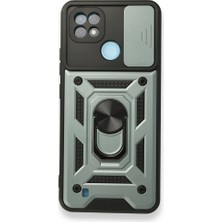 Techno Guru Realme C21 Kılıf Kamera Koruma Sürgülü Şık Pars Tank Sert Silikon Kapak