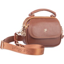 Nas Bag Kadın Mini Çok Gözlü El ve Çapraz Çanta Taba