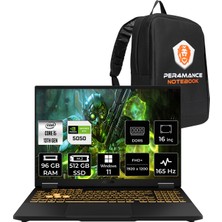 Asus Tuf Gaming F16 i5 13450HX RTX 5050 8GB Gaming Laptop 96GB RAM 512GB SSD 16" FHD+ 165Hz Win11 Pro + Per4 Çanta FX608JHRV010P417