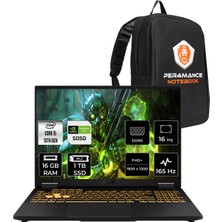 Asus Tuf Gaming F16 i5 13450HX RTX 5050 8GB Gaming Laptop 16GB RAM 1TB SSD 16" FHD+ 165Hz FreeDOS + Per4 Çanta FX608JHRV010P308