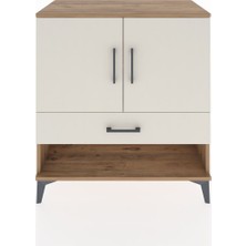 Dienni Hyperion Şifonyer 2 Raflı Tek Çekmeceli 2 Kapaklı 88X44X96 Çam-Aytaşı