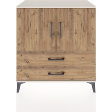 Dienni Hyperion Şifonyer 2 Raflı 2 Çekmeceli 2 Kapaklı 88X44X96 Aytaşı-Çam