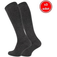 Meristanbul Seyahat Çorabı, 3 Adet, 39-42, %65 Pamuklu Çorap, Koyu Gri